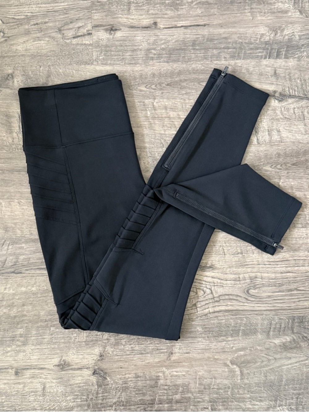 Athleta Delancey Moto Leggings Athleisure Black High Rise M - Picture 4 of 12